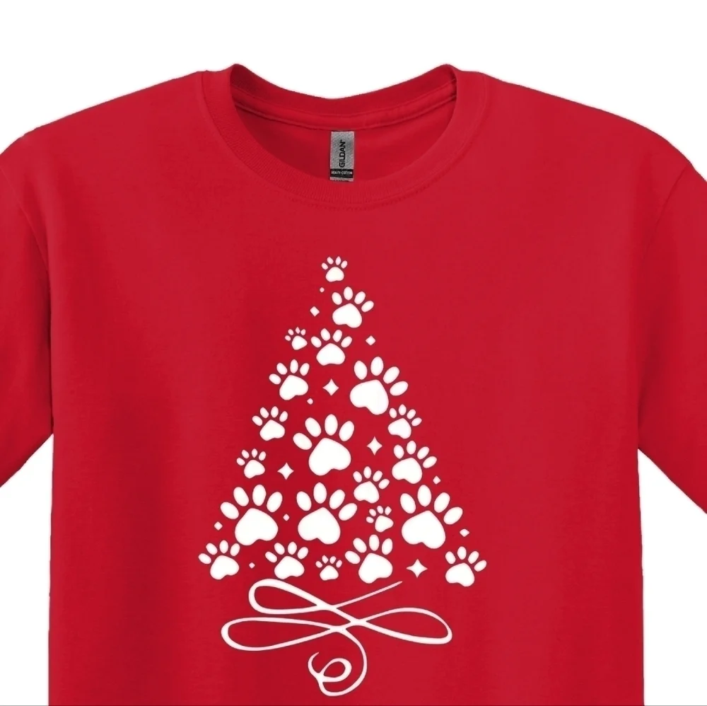 Christmas tree with dog paws T-Shirt 🌲 - Picture 2 of 4